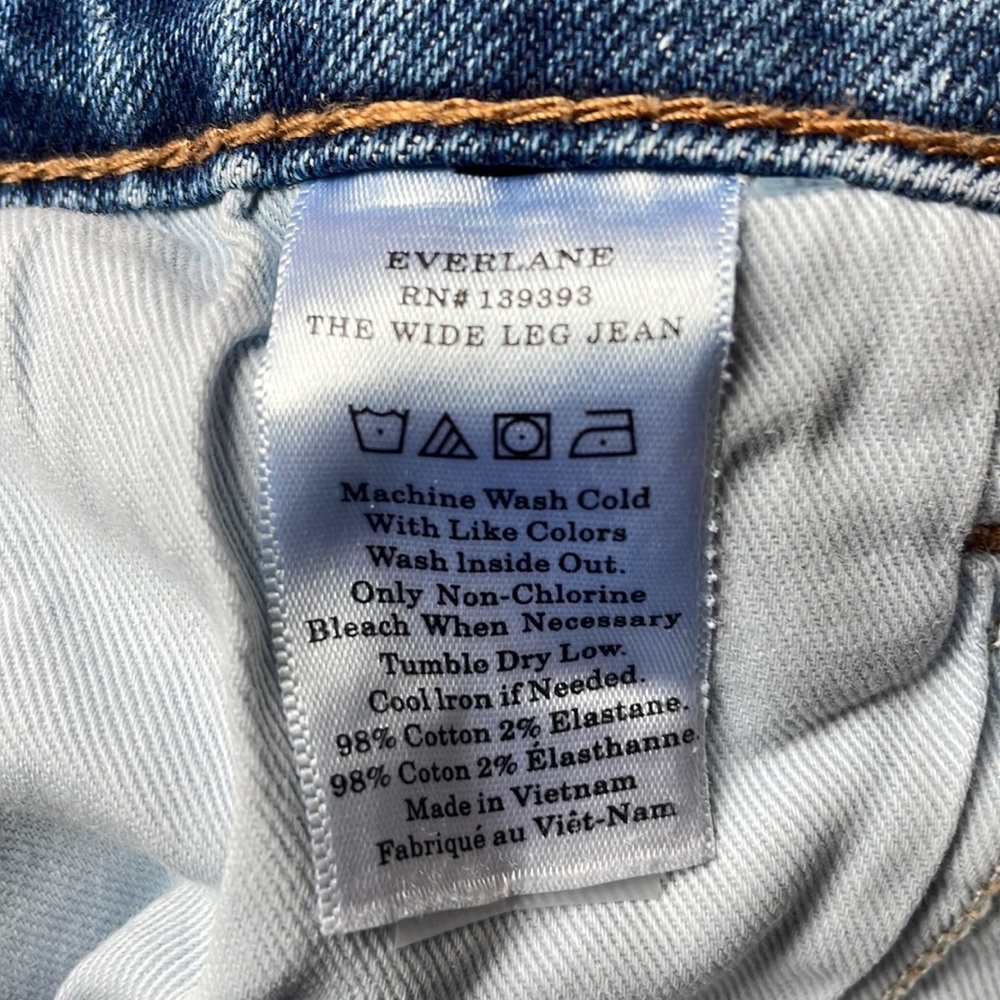 Everlane the wide leg jean size 27